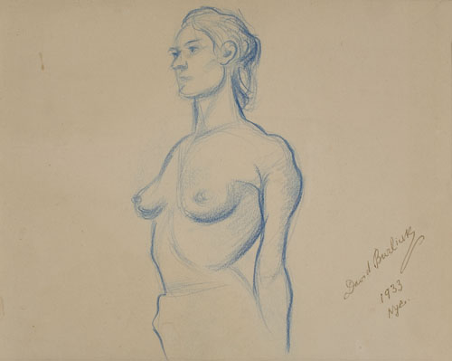 DAVID BURLIUK Female Nude.